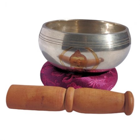 hand made silver Singing bowl set 3.5" SB-093A