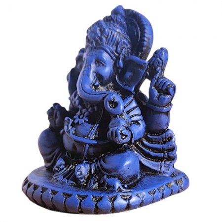 Small Blue Sitting Ganesh Statue for home and office RG-090L