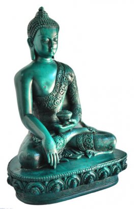 Large Earth Touching Buddha Turquosie looking RB-845T Large Earth Touching Buddha Turquosie looking RB-845T
