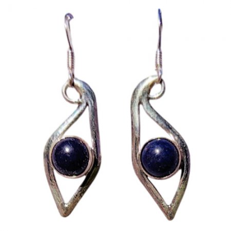 Peace Eye Lapis Lazuli Silver Earring SE-2025L