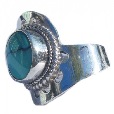 Adjustable Big Turquoise stone Ring