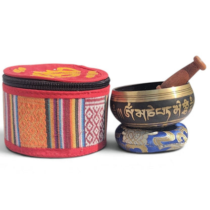 Handcrafted Tibetan Singing Bowl Set with Cushion and Striker |Sound Bowl for Meditation, Yoga, Mindfulness, Chakra Healing , Spiritual Gift