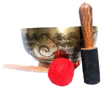 Yogi Chakra Hand Carved  hand hammer bowl set  10"        SB-601