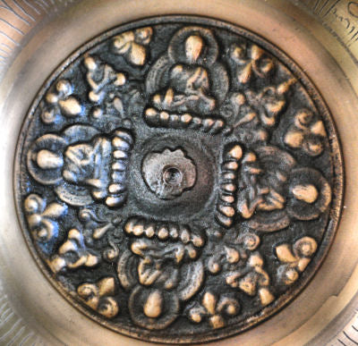 8 Buddha singing bowl with silk pouch 5"   SB-700