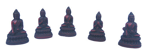 Mini Buddha Statue set of 5                 RB-171R