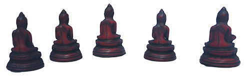 Mini Buddha Statue set of 5                 RB-171R