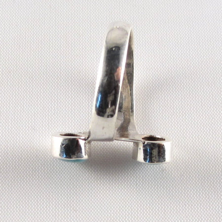 PR-112B     Turquoise Double stones Ring