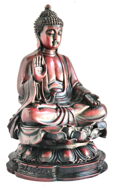 Large Buddha on Lotus wood looking   RB-800R