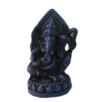 Small Ganesh Statue on Lotus Blue RG-085B